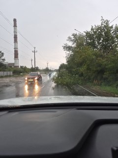 Сильный ливень и ураганный ветер вызвали масштабные заторы и повреждения в Дзержинске
